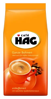 Caf&eacute; Hag entkoffeiniert klassisch mild 500g ganze Bohne